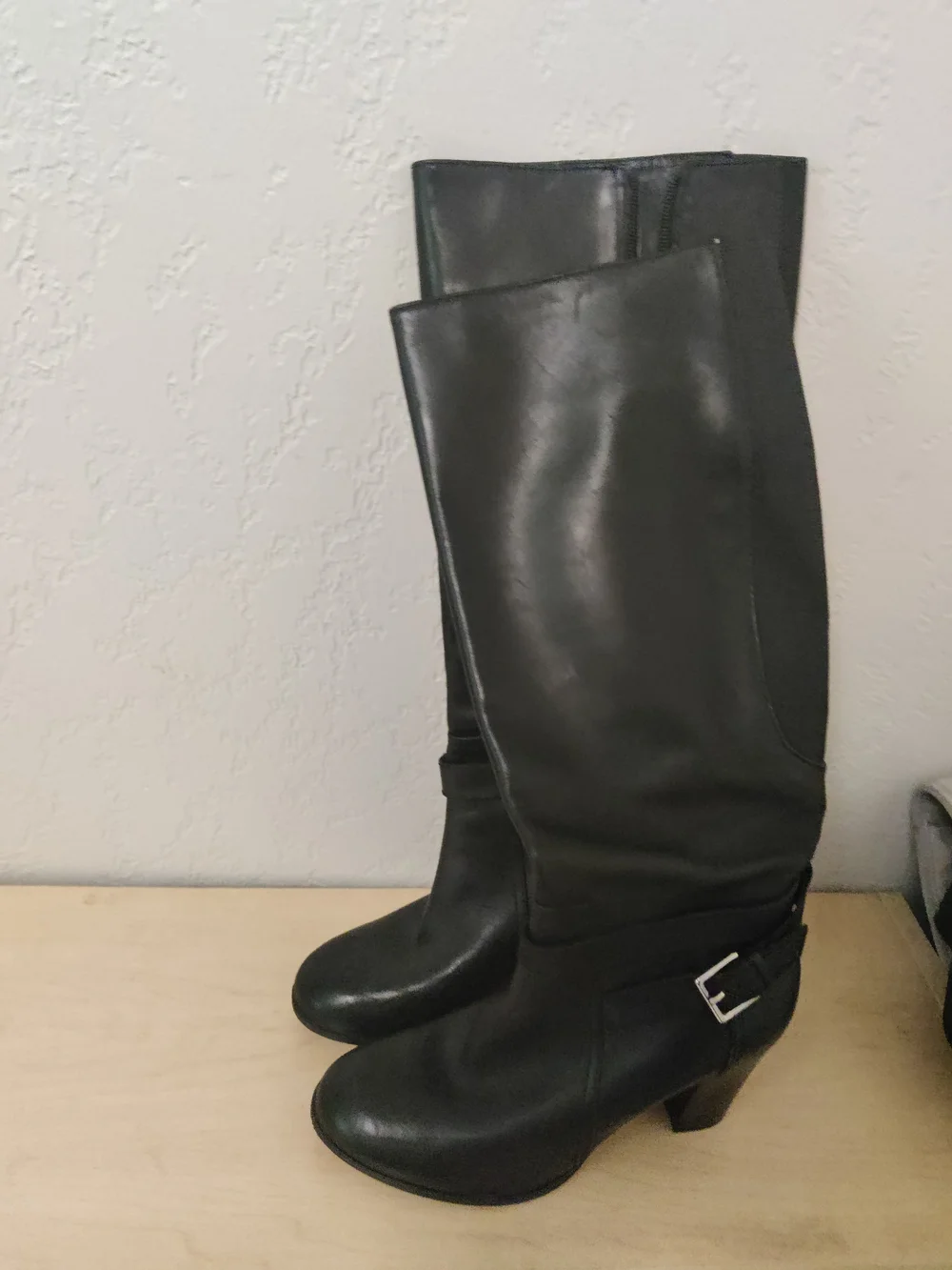 Tall Black Over-the-Knee Women's Boots with Side Zip